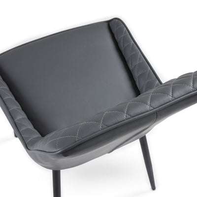 Dark Grey Leatherette Dining Chair #130012