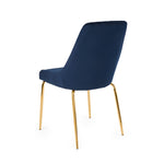 Load image into Gallery viewer, Blue Velvet Gold Dining Chair #130025
