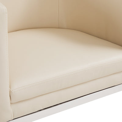 Taupe Leatherette Accent Chair #010022