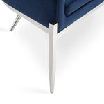 Load image into Gallery viewer, Blue Velvet Accent Chair #010021
