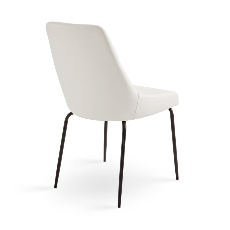 White Moira Black Dining Chair 
