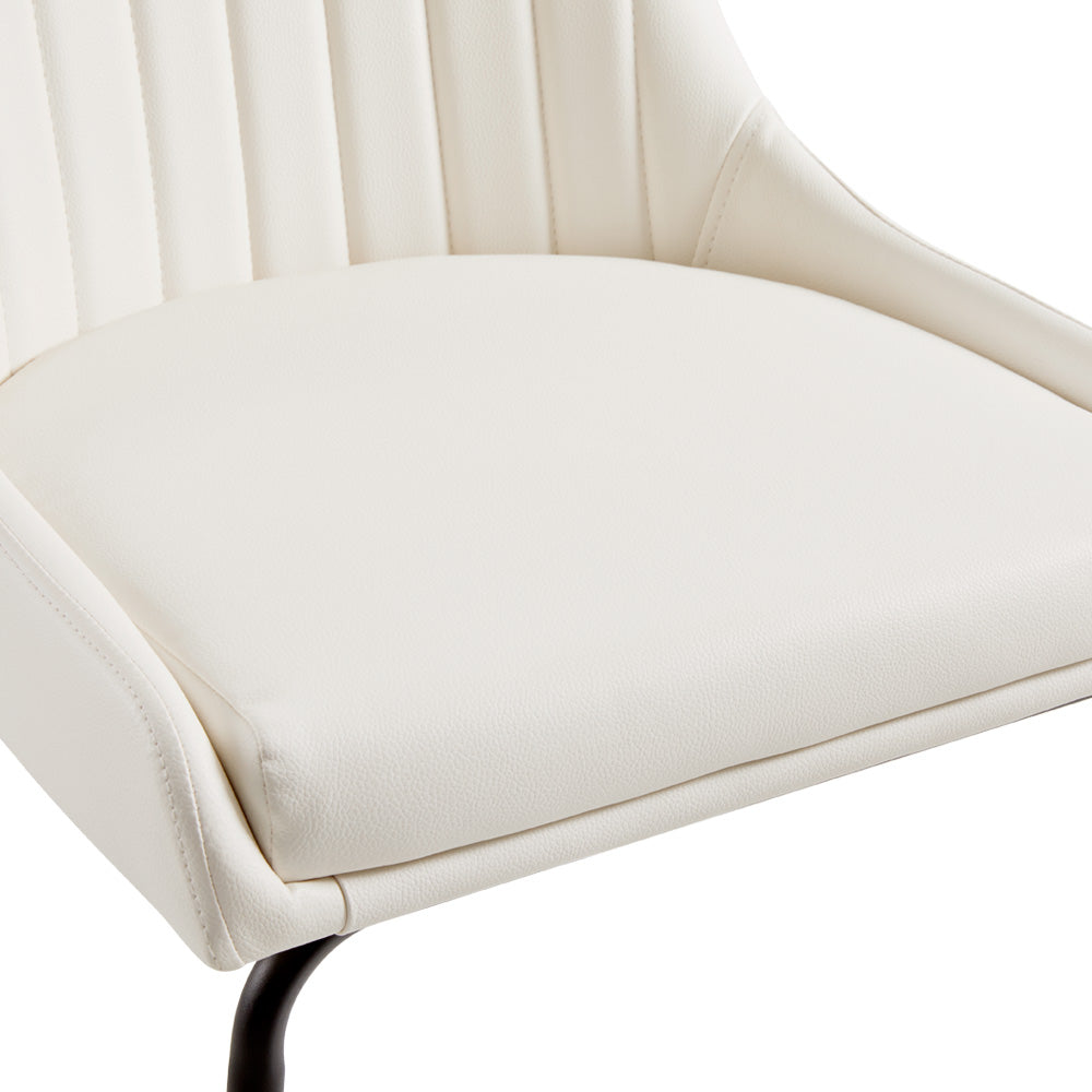 White Moira Black Dining Chair #130022