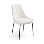 Load image into Gallery viewer, White Moira Black Dining Chair #130022
