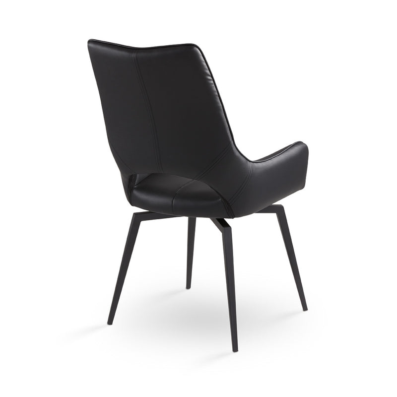 Black Swivel Dining Chair 