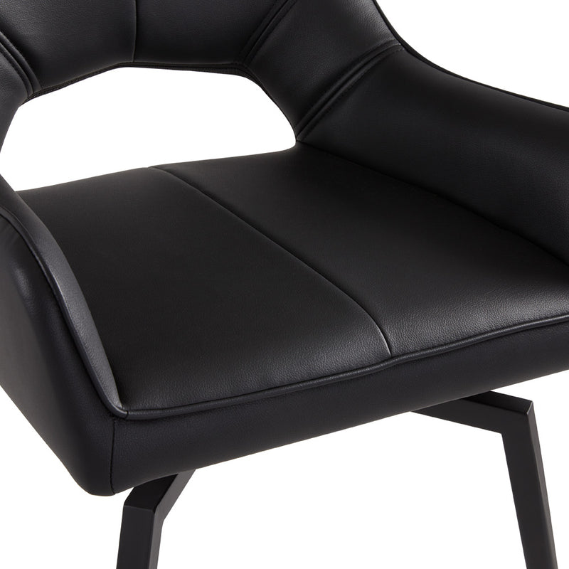 Black Swivel Dining Chair 