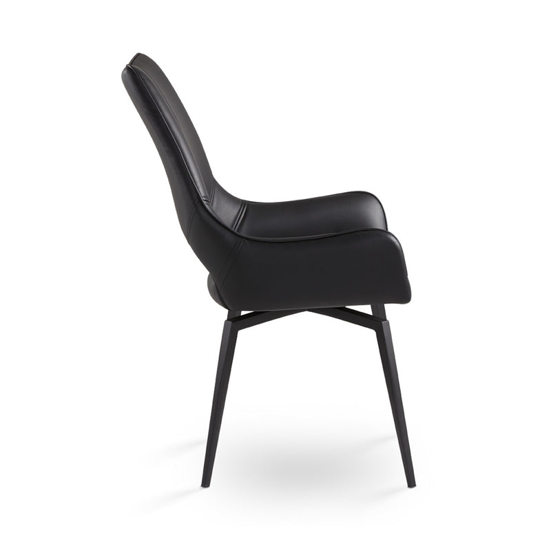 Black Swivel Dining Chair 