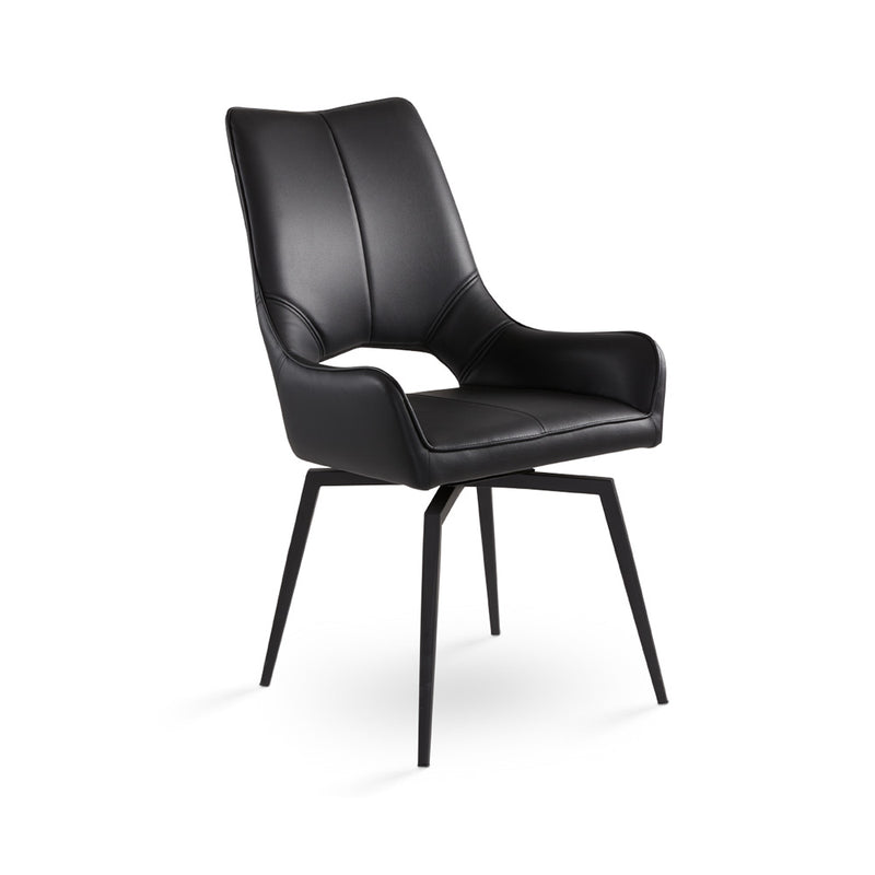Black Swivel Dining Chair 
