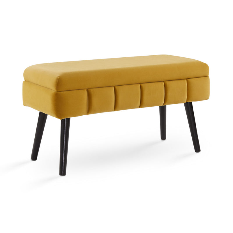 Marcella Storage Bench: Ochre Yellow