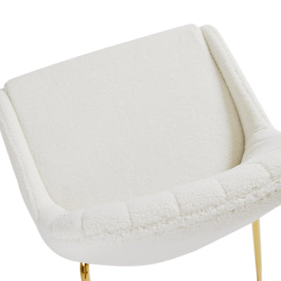 Boucle Fabric Gold Dining Chair #130024