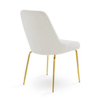 Load image into Gallery viewer, Boucle Fabric Gold Dining Chair #130024
