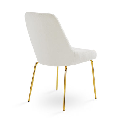 Boucle Fabric Gold Dining Chair #130024