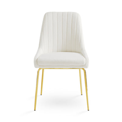 Boucle Fabric Gold Dining Chair #130024
