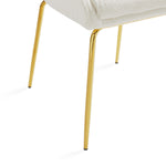 Load image into Gallery viewer, Boucle Fabric Gold Dining Chair #130024
