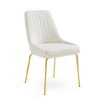 Load image into Gallery viewer, Boucle Fabric Gold Dining Chair #130024
