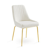 Boucle Fabric Gold Dining Chair #130024