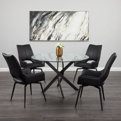 Black Swivel Dining Chair #130031