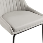 Load image into Gallery viewer, Light Grey Moira Black Dining Chair #130021
