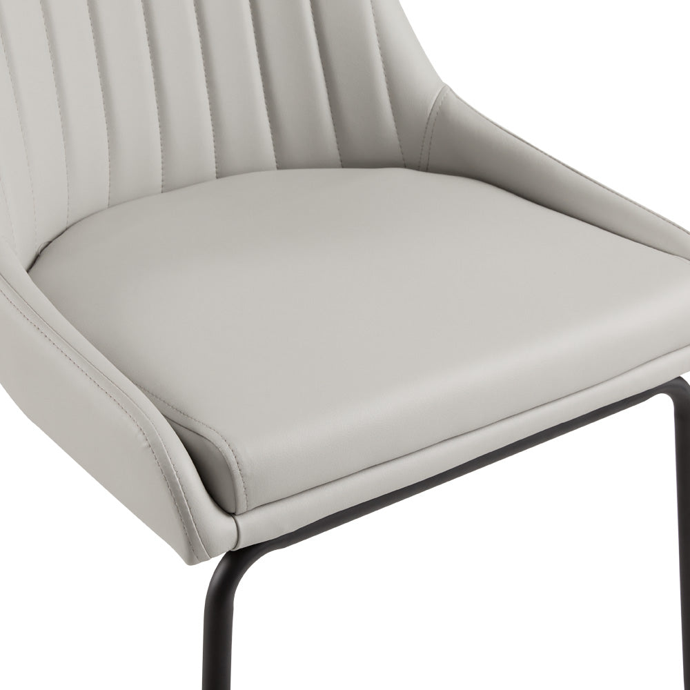 Light Grey Moira Black Dining Chair #130021