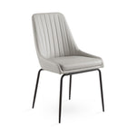 Load image into Gallery viewer, Light Grey Moira Black Dining Chair #130021
