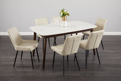 Taupe Leatherette Dining Chair*2 #130010