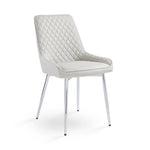 Load image into Gallery viewer, Light Grey Leatherette Dining Chair*2 #130011

