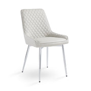 Light Grey Leatherette Dining Chair*2 #130011