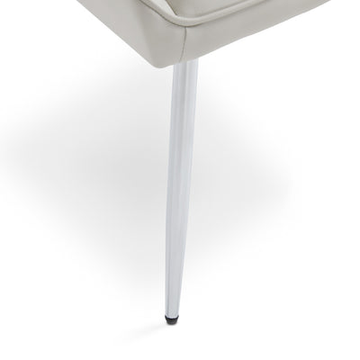 Light Grey Leatherette Dining Chair*2 #130011