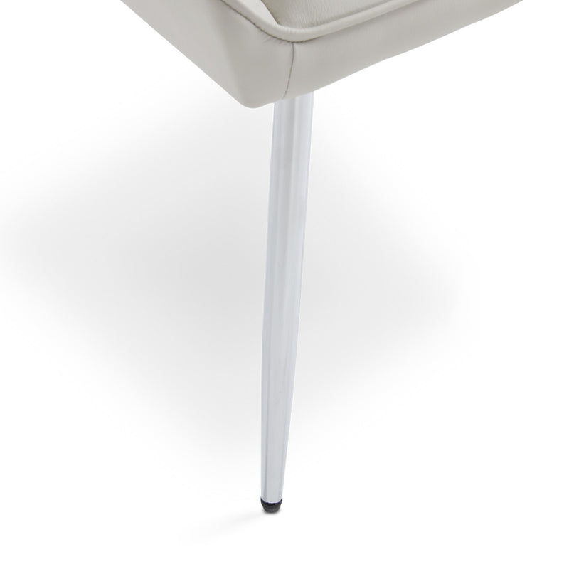Light Grey Leatherette Dining Chair*2 