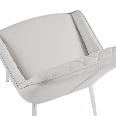 Light Grey Leatherette Dining Chair*2 #130011