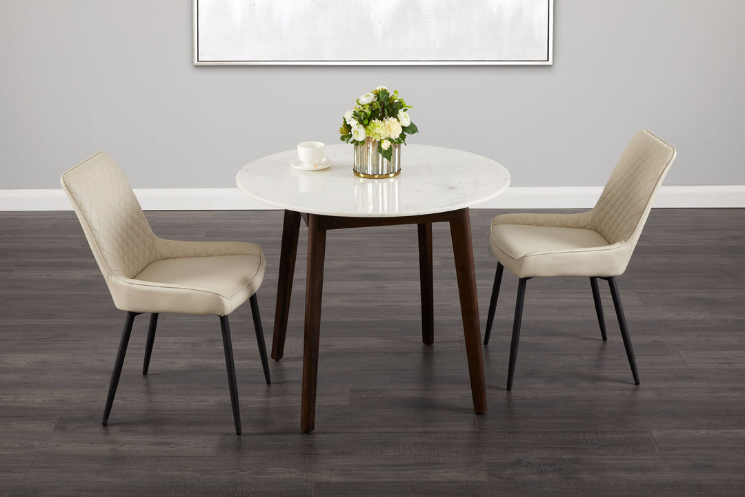 Taupe Leatherette Dining Chair*2 #130010
