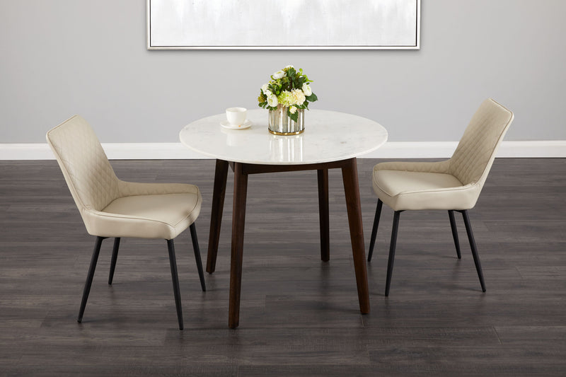 Taupe Leatherette Dining Chair*2 