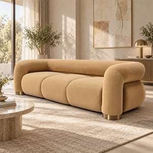 Aurelia Channel-Tufted Sofa (Camel) Get Set Style Furniture