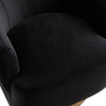Load image into Gallery viewer, Black Velvet Accent Chair #010010
