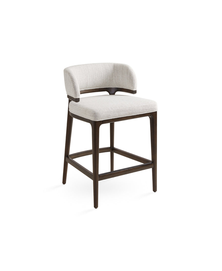 Calvin Counter Chair: Grey Linen