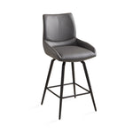 Load image into Gallery viewer, Nona Counter Chair: Grey Leatherette
