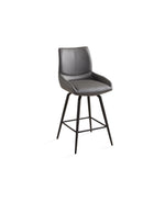 Load image into Gallery viewer, Nona Counter Chair: Grey Leatherette
