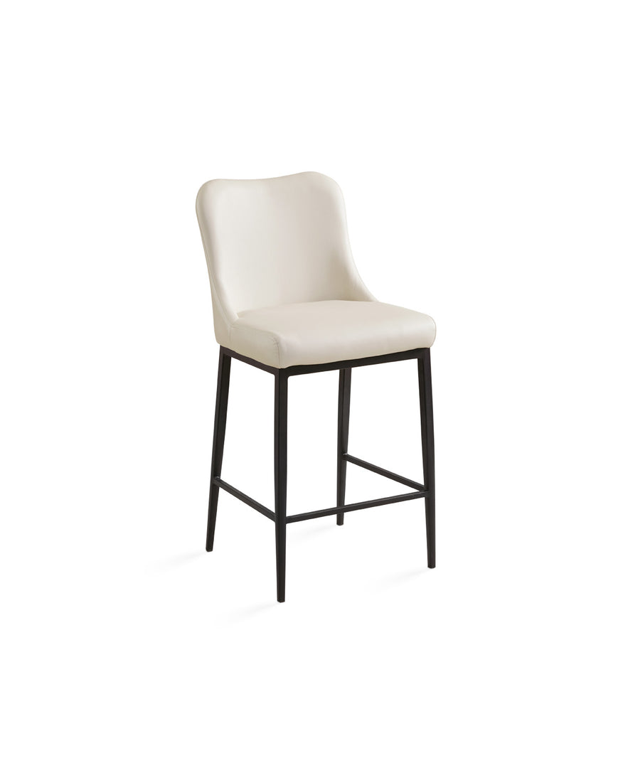 Maverick Counter Chair: Taupe Leatherette
