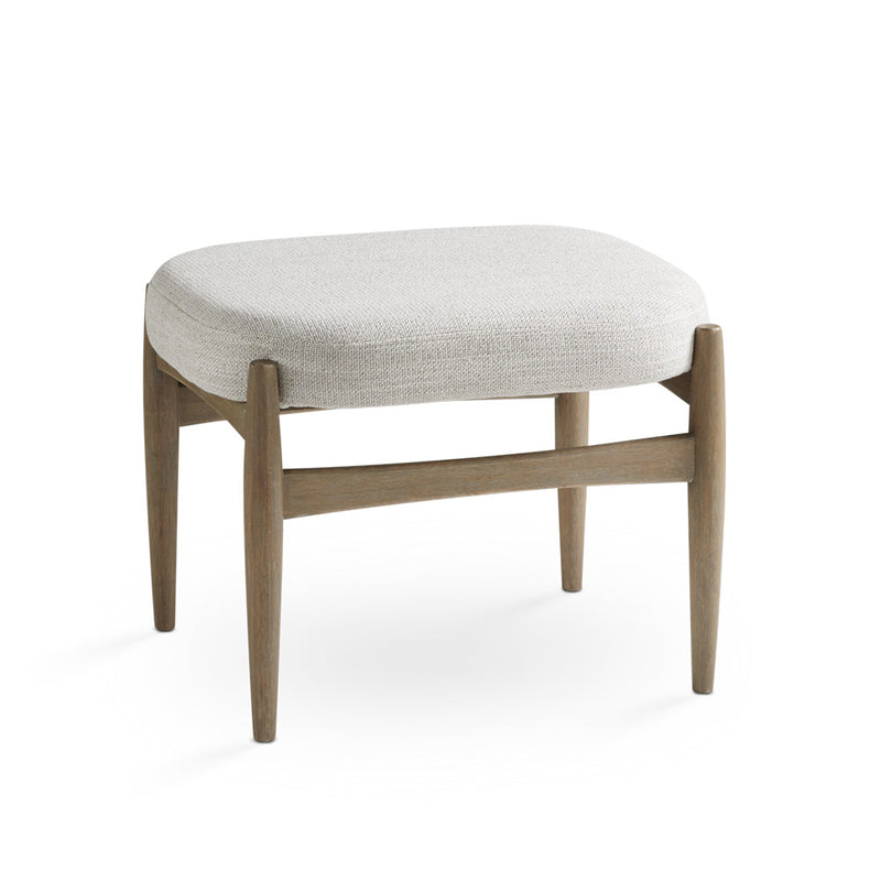 Salina Ottoman: Grey Linen