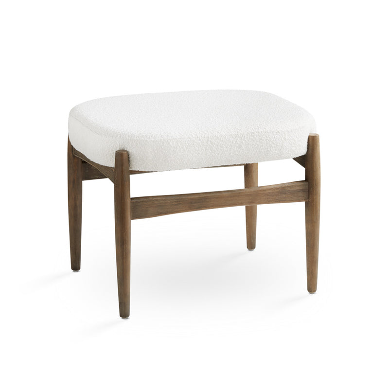 Salina Ottoman: White Boucle
