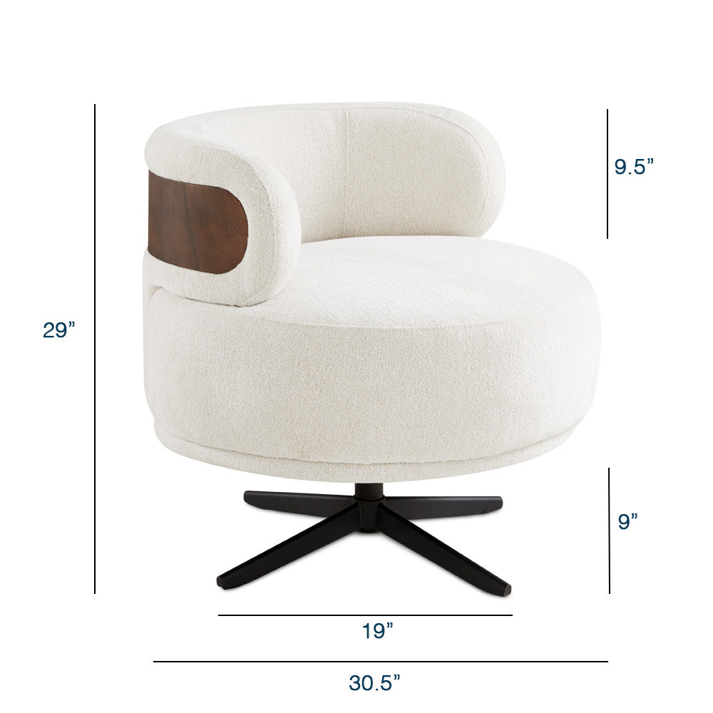 Sandro Accent Chair: Boucle Fabric #104009