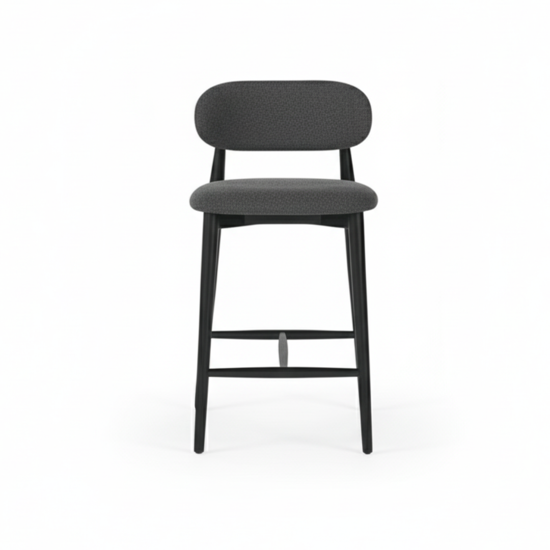 Lillian Counter Chair: Dark Grey Linen