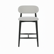 Lillian Counter Chair: Light Grey Linen