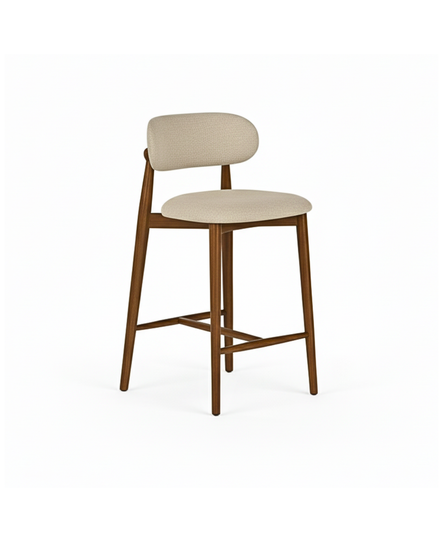 Lillian Counter Chair: Beige Linen