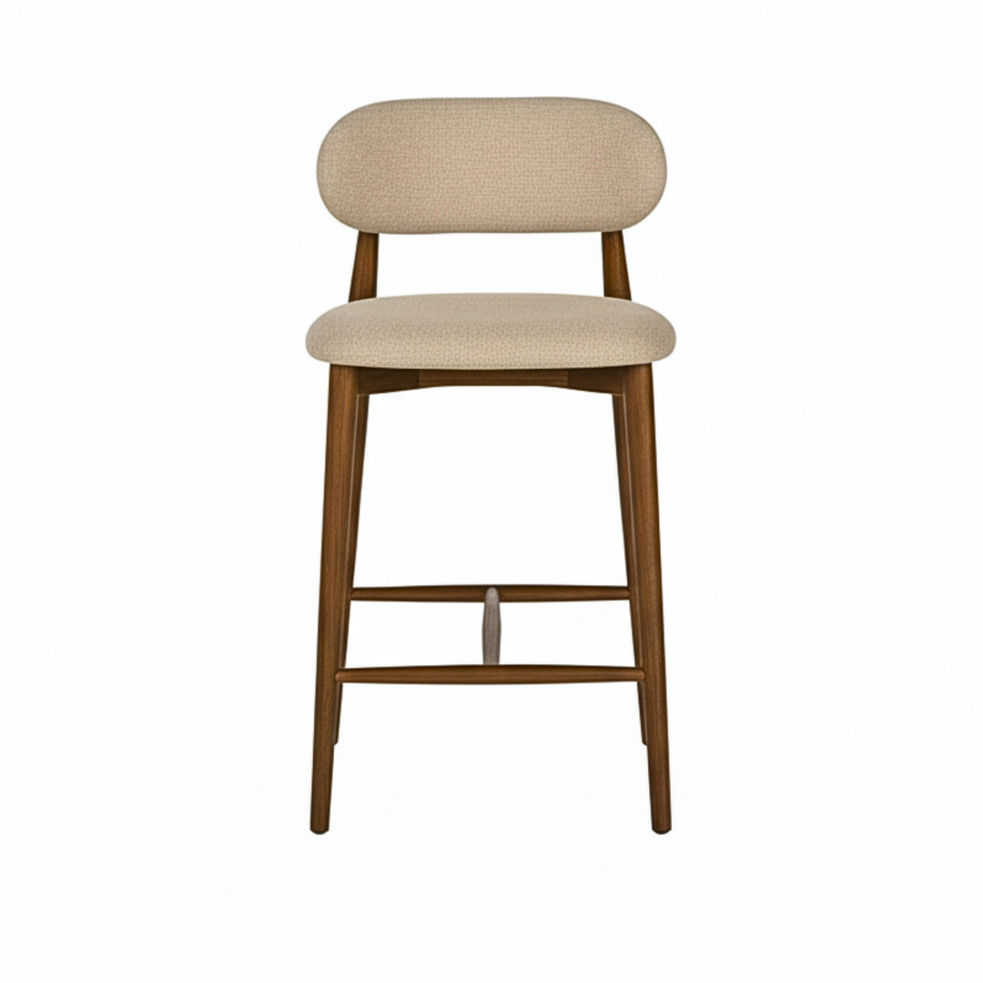 Lillian Counter Chair: Beige Linen