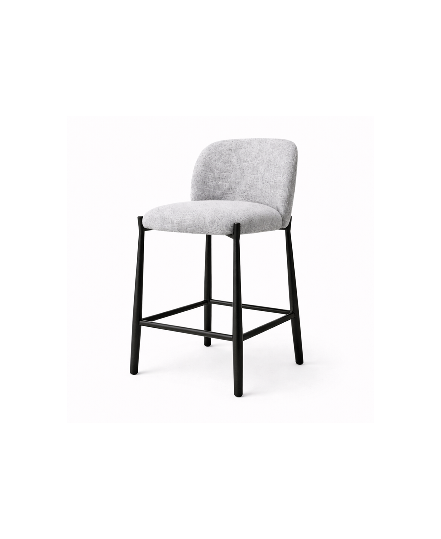 Arlo Counter Chair: Grey Fabric
