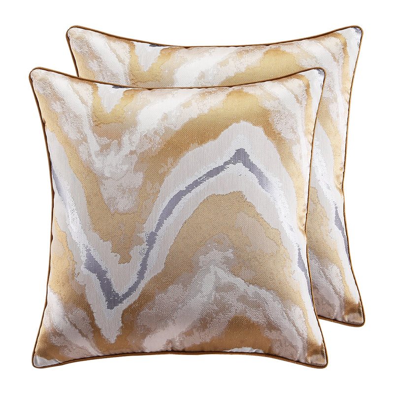 Stylish Gold-Silver Throw Pillow Covers