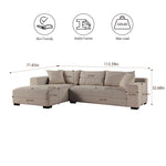 Load image into Gallery viewer, Khaki Sectional Sofa #030006
