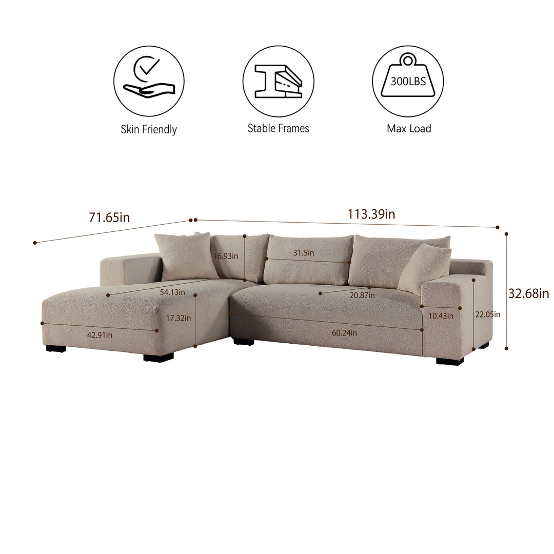 Khaki Sectional Sofa #030006