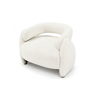 Echo Bouclé Barrel Chair (White) Get Set Style Furniture