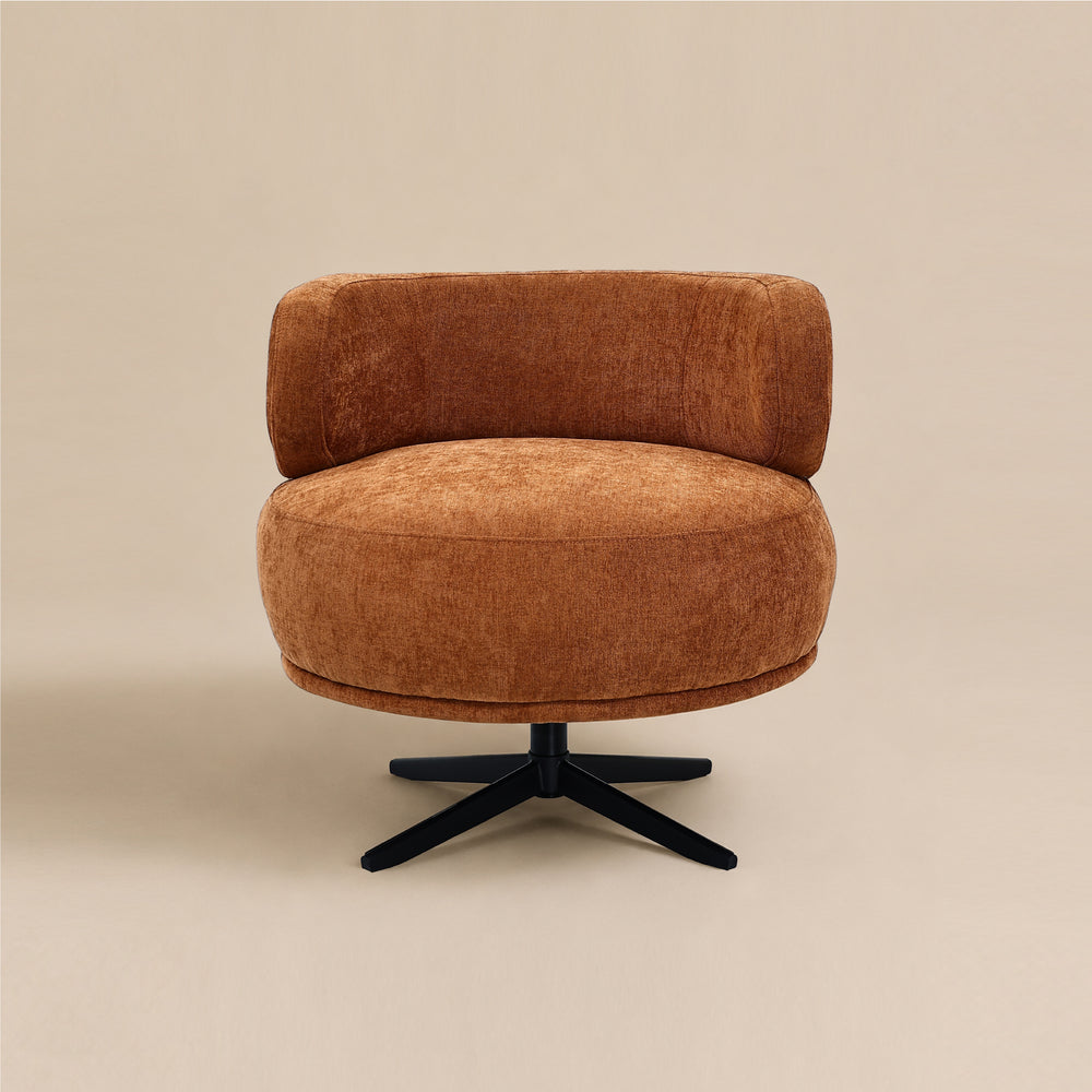 Marlowe Swivel Lounge Chair (Terracotta) Get Set Style Furniture